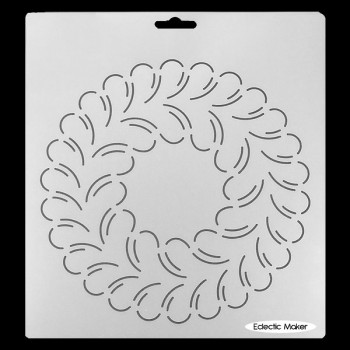 Quilting Stencil - Feather Circle Large