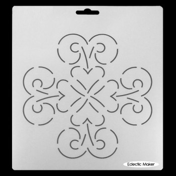 Quilting Stencil - Hearts & Curves