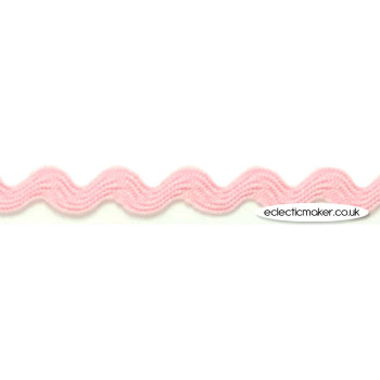 Ric Rac Ribbon in Baby Pink - 7mm