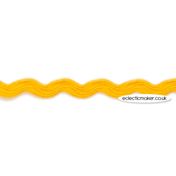 Ric Rac Ribbon in Yellow - 7mm