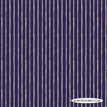 Riley Blake Fabrics - Dream World - Stripes in Navy Sparkle