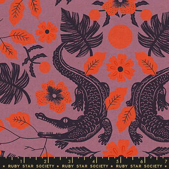 Ruby Star Society Florida Volume 2 CANVAS Gator in Lupine by Sarah Watts