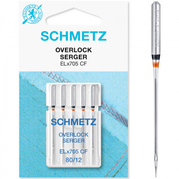 Schmetz Overlock Needles ELx705 CF - Size 80/12