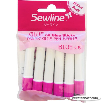 Sewline Fabric Glue Pen Refills in Blue - 6 Pack