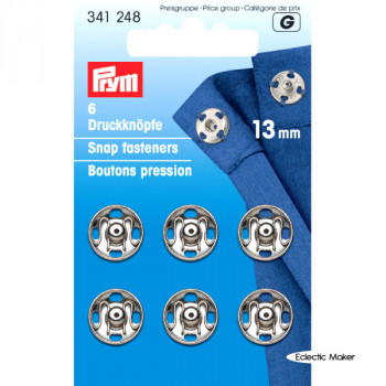 Prym Snap Fasteners / Press Studs (Sew-On) - 13mm