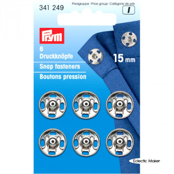 Prym Snap Fasteners / Press Studs (Sew-On) - 15mm