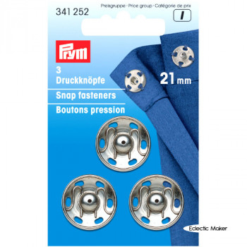 Prym Snap Fasteners / Press Studs (Sew-On) - 21mm