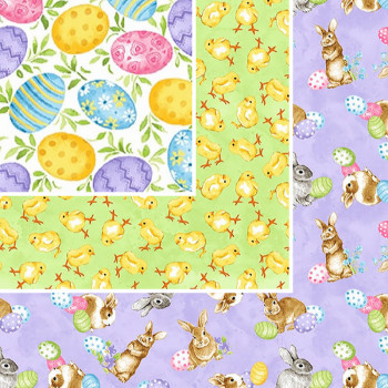 Spring is Hare Fabric Bundle Blank Quilting Fabrics