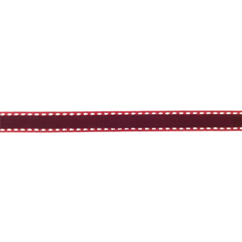 Stitched Velvet Ribbon in Black - 10mm