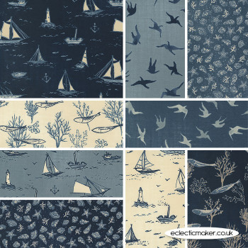 Moda Fabrics To the Sea Fabric Bundle by Janet Clare