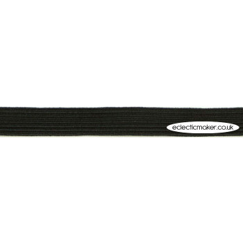 Hemline Polyester Elastic in Black - 12mm (1/2 inch)