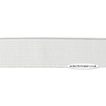 Woven Elastic in White - 19mm (3/4 inch)
