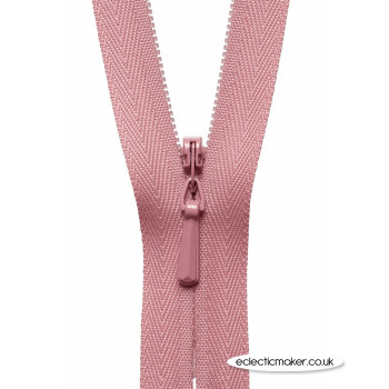 YKK Concealed Zipper in Dusky Pink