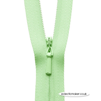 YKK Concealed Zipper in Pale Lime